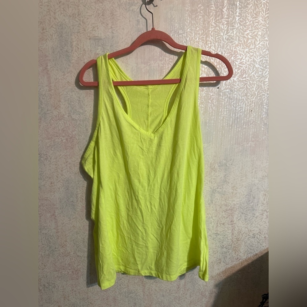 Old Navy Neon Yellow / Green Tank‎ Top, Sz XXL